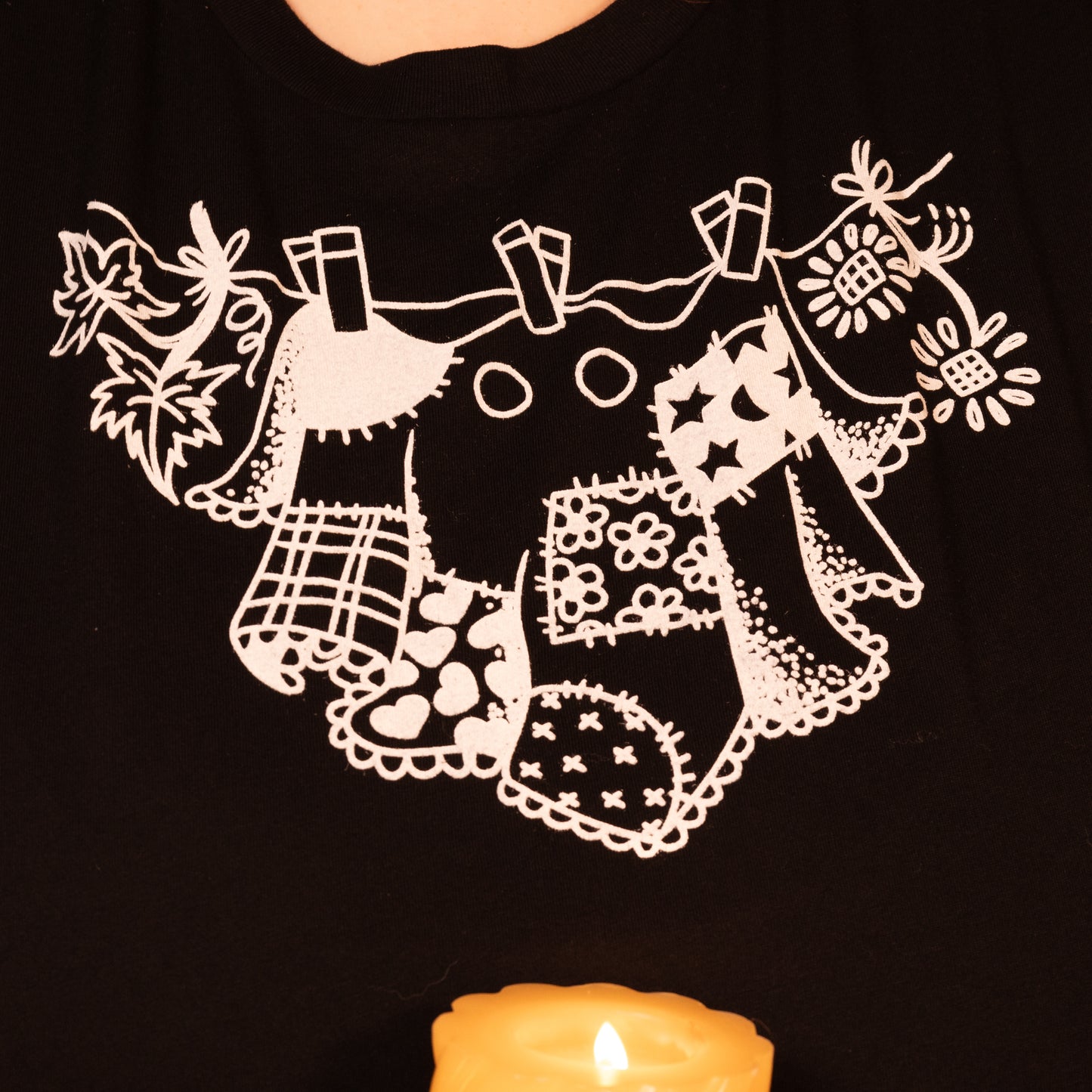 Patchy Ghost in Midnight Black T-Shirt