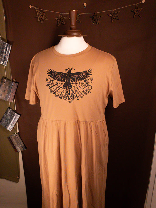 Trinket Crow JJV Dress in Brown