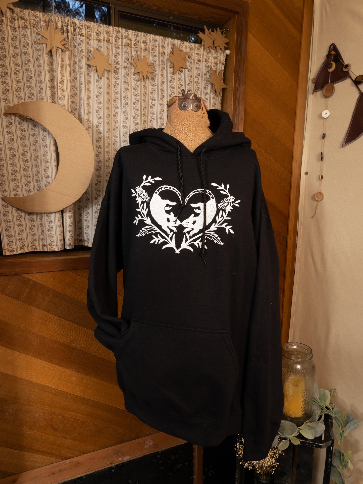 Rat Lovers Hoodie in Pitch Black