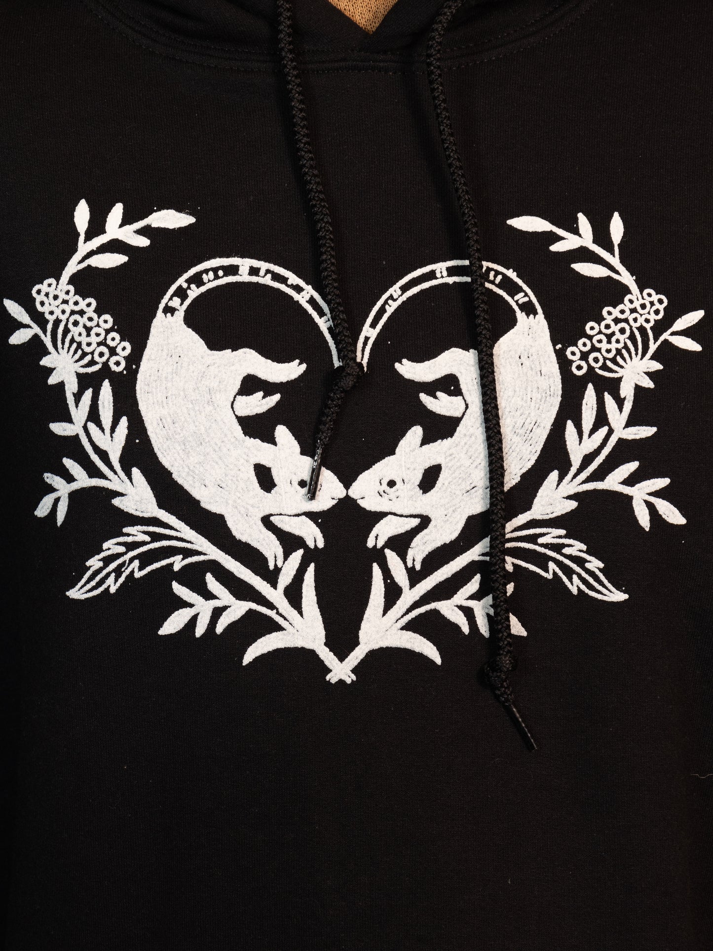 Rat Lovers Hoodie in Pitch Black
