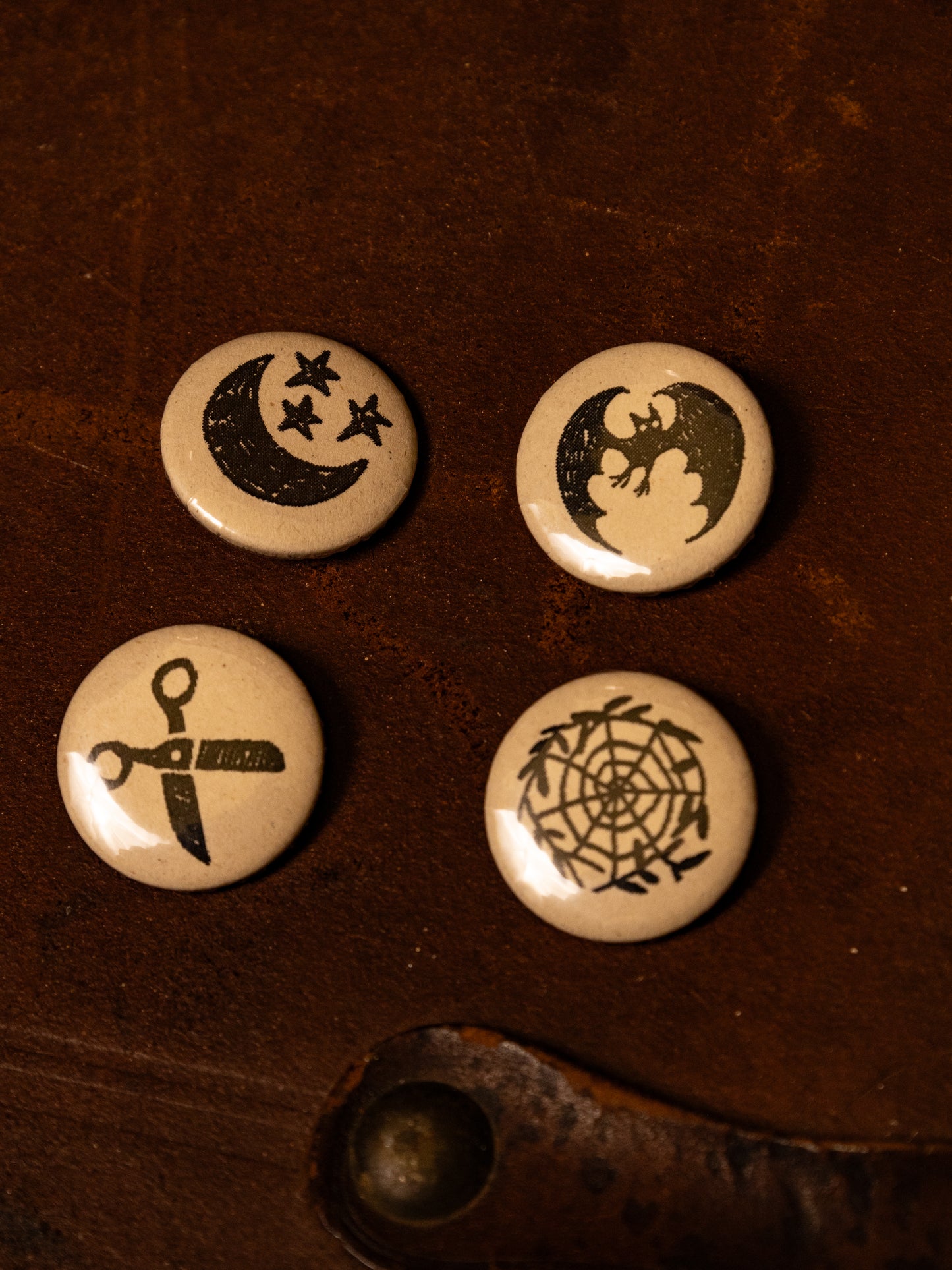 Bat n Web Pinback Button Pack