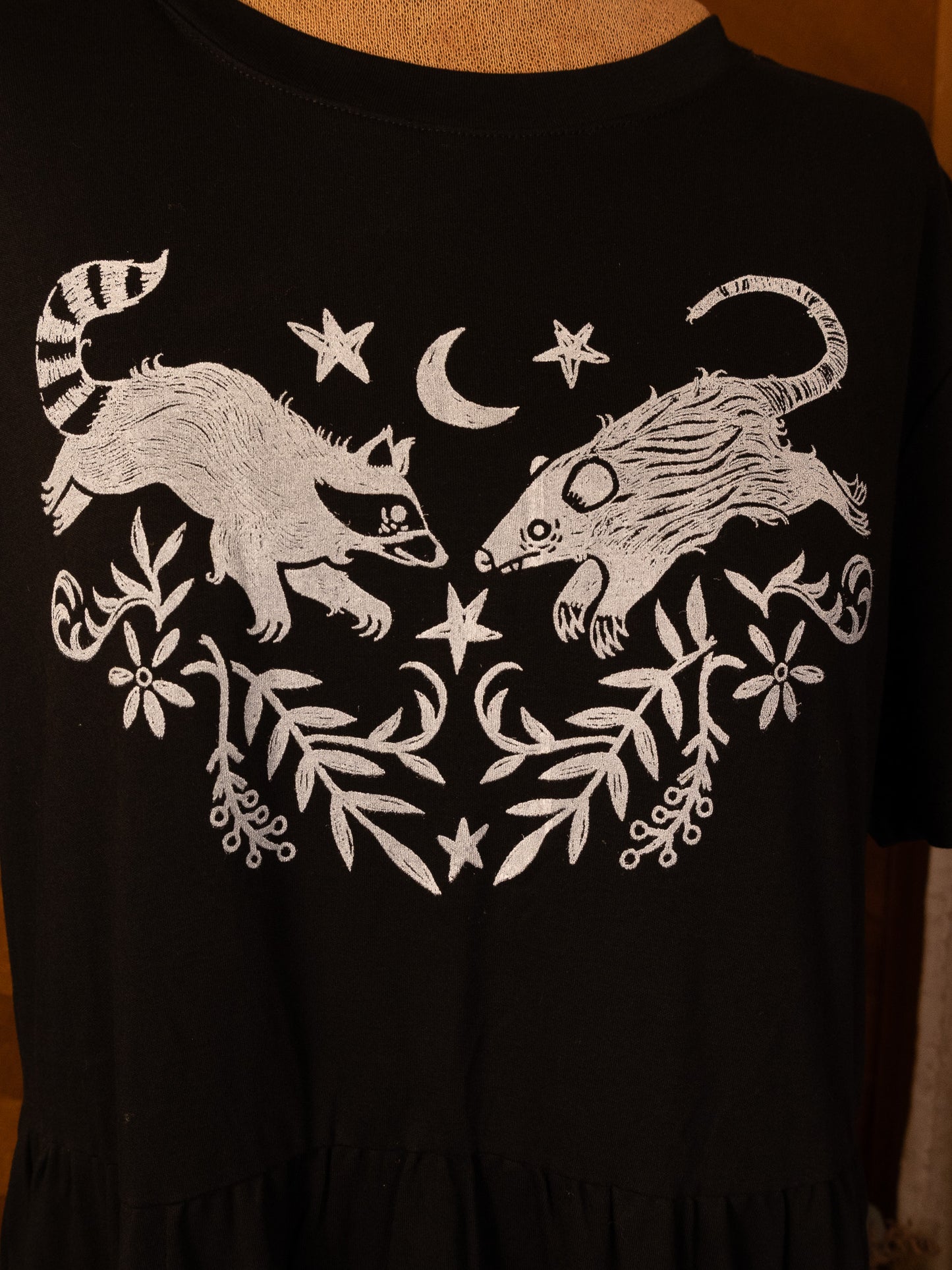Raccoon & Opossum JJV Dress in Pitch Black
