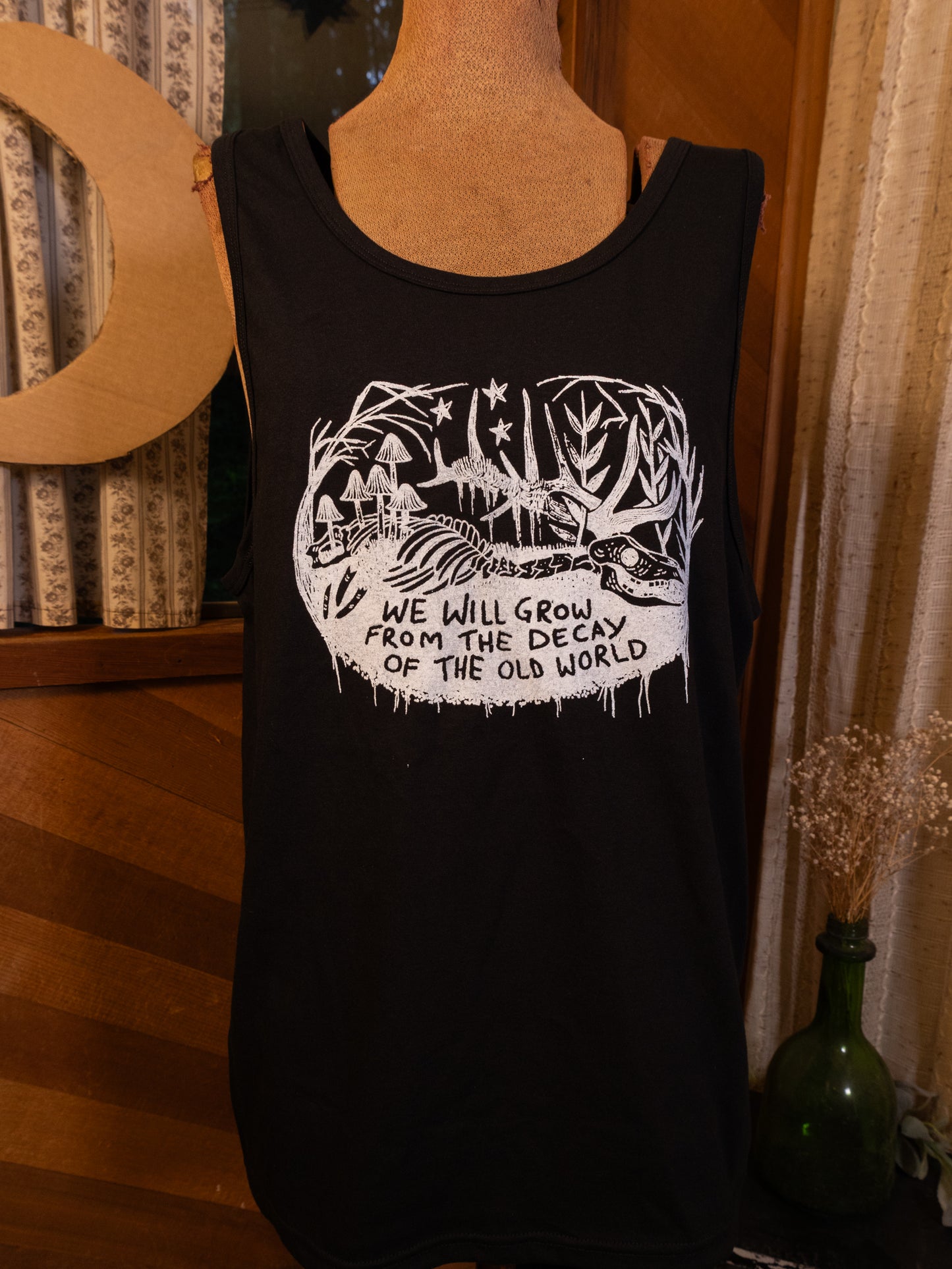 New Growth Tank Top in Pitch Black