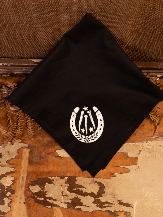 Lucky Bandana in Pitch Black