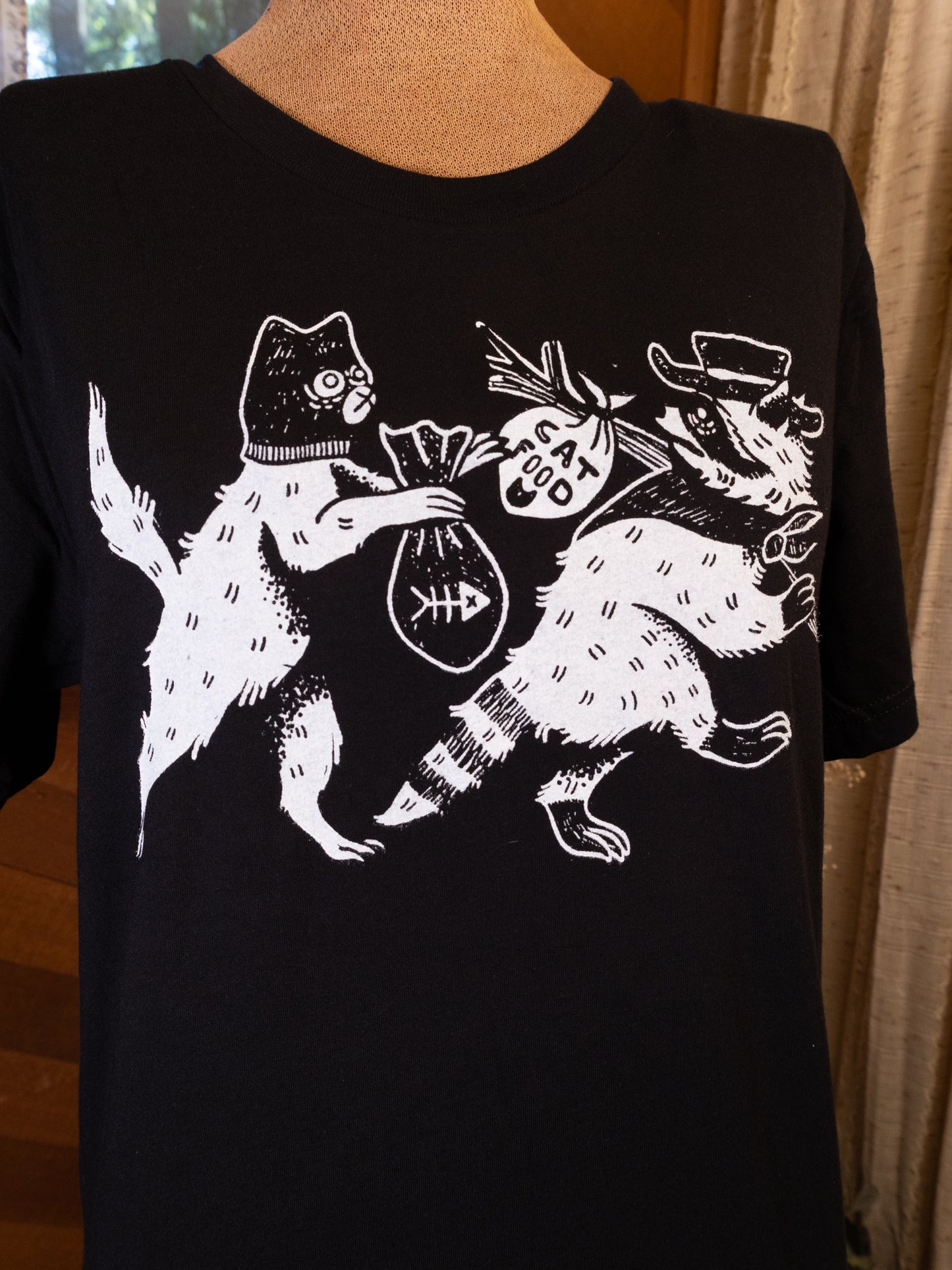 Fuzzy Bandits T-Shirt in Pitch Black