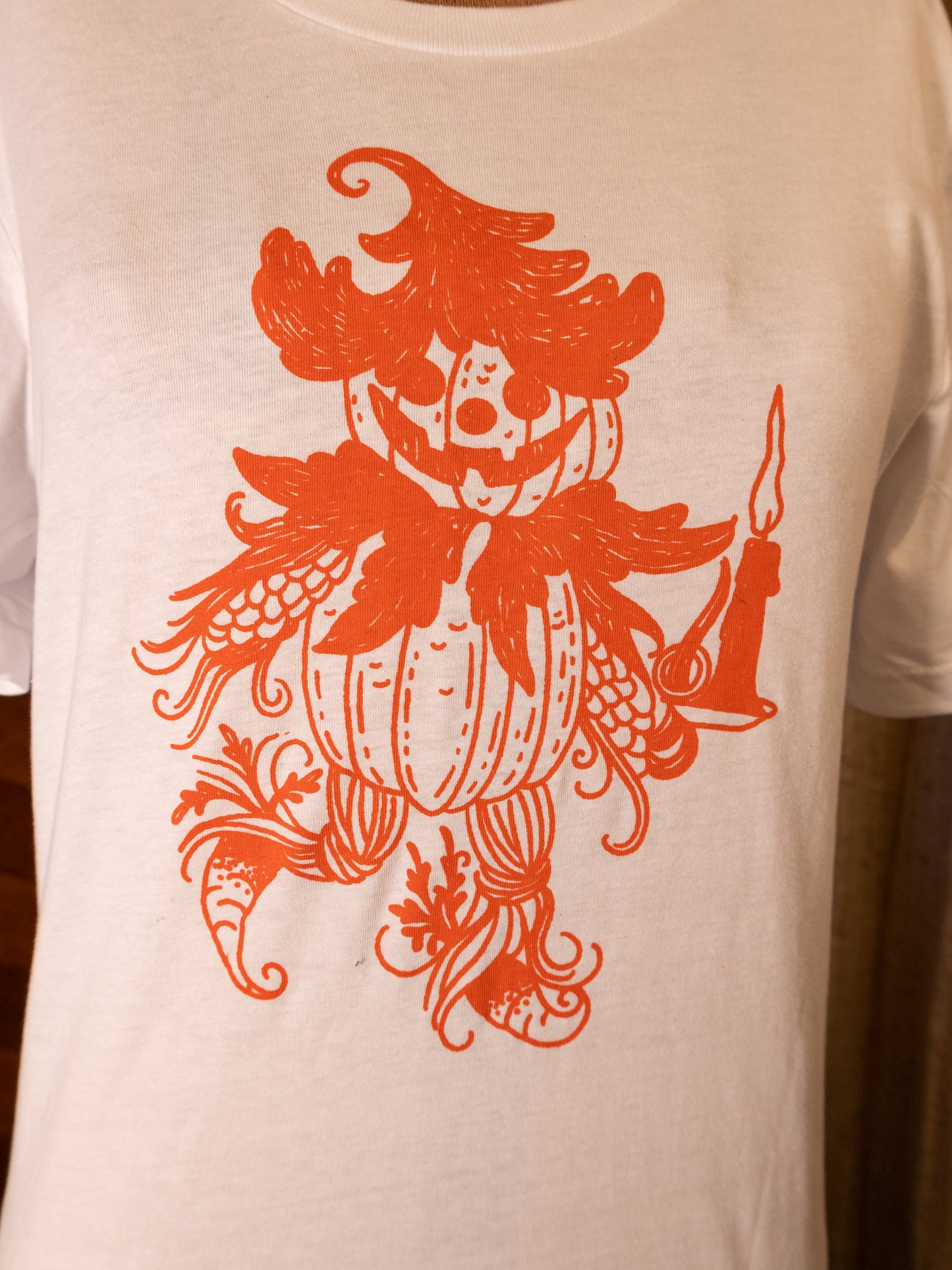 Pumpkin Ghoul T-Shirt in White