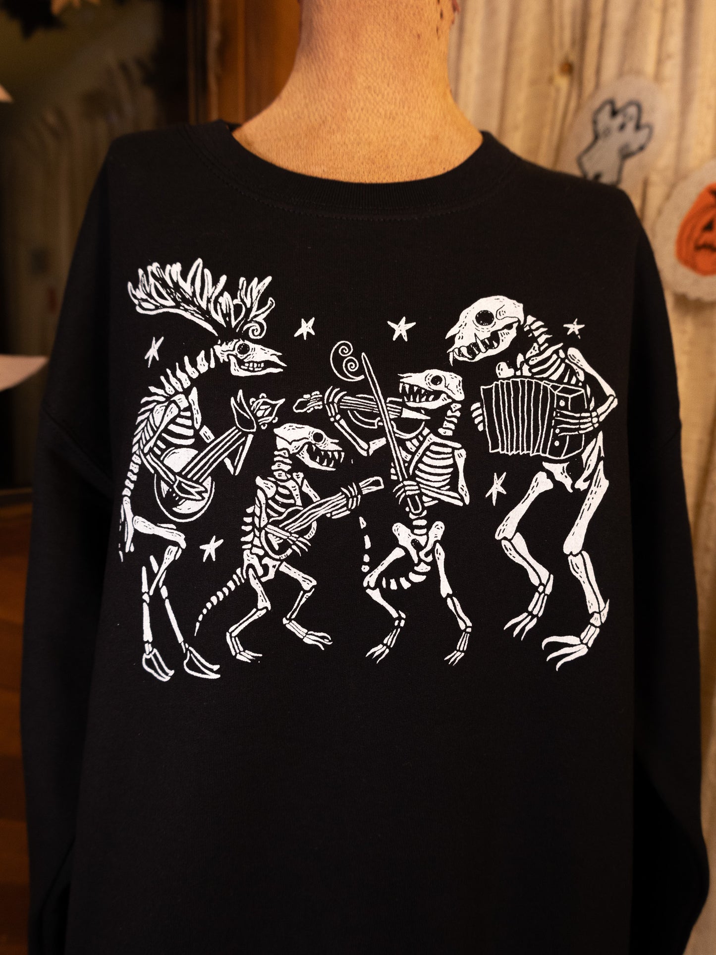 Boney Band Crewneck in Pitch Black