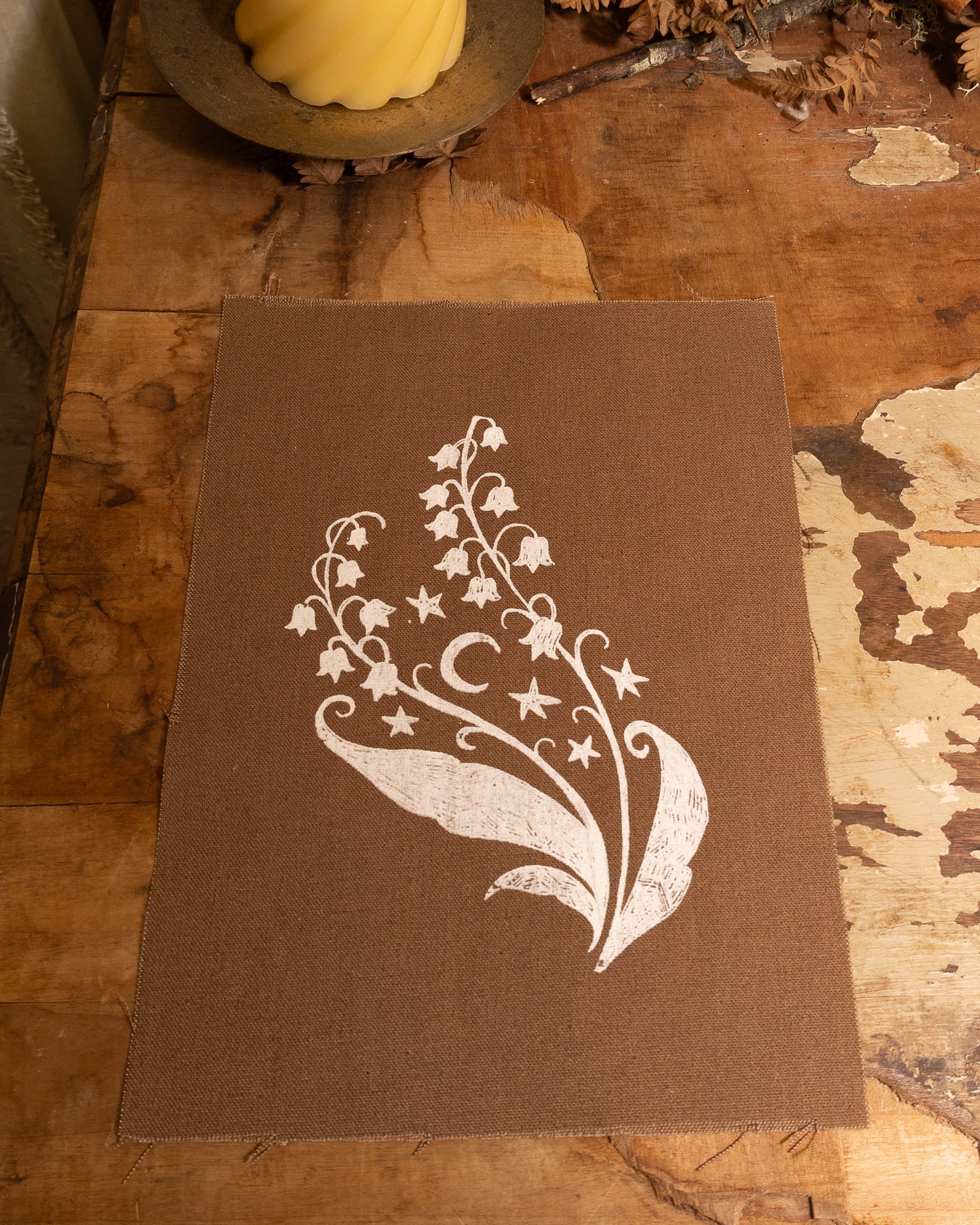 Lilly Of The Valley Black Ink Patch