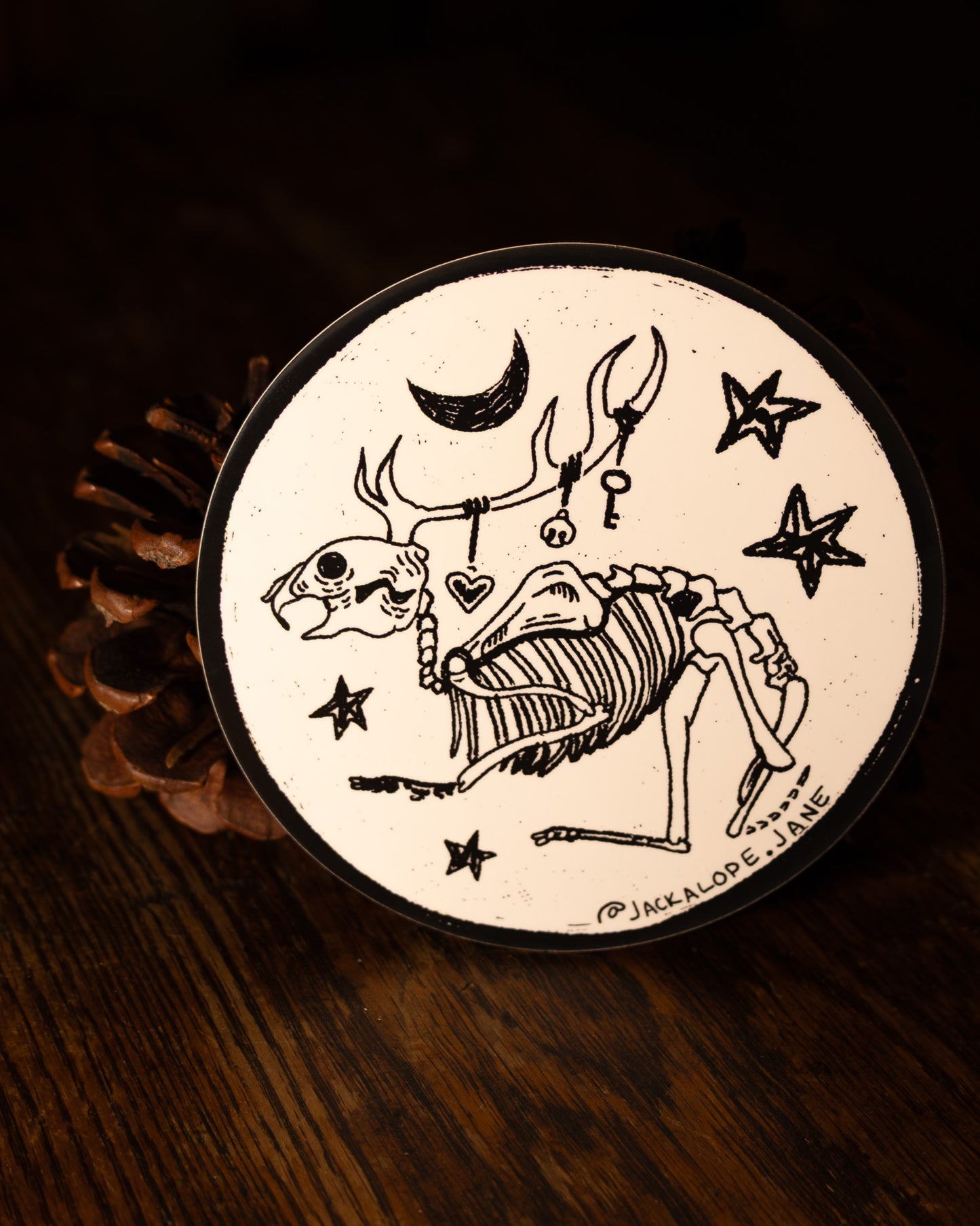 White Jackalope Sticker