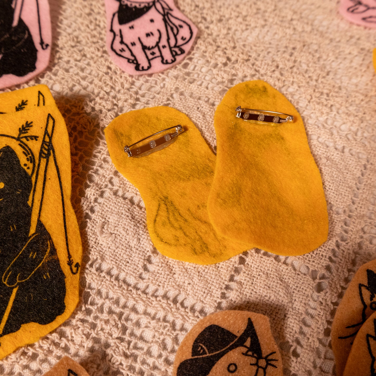 Nocturnal Friends Felt Pins