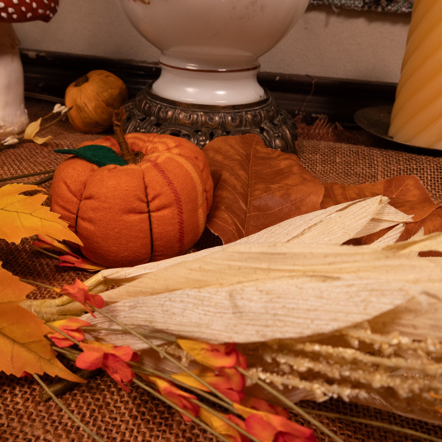 Decorative Pumpkin Pincushion