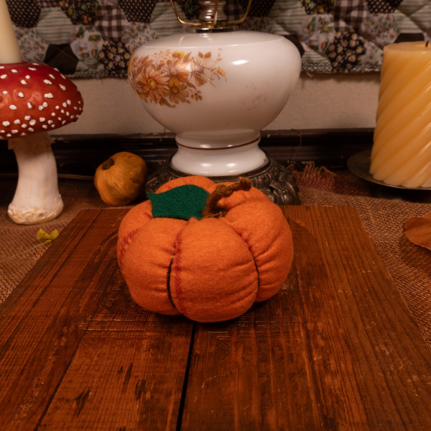 Decorative Pumpkin Pincushion