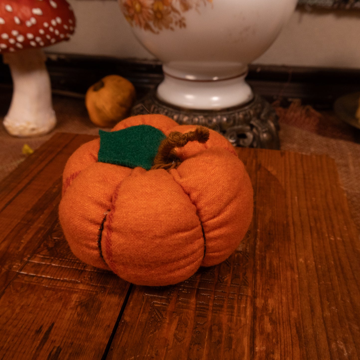 Decorative Pumpkin Pincushion