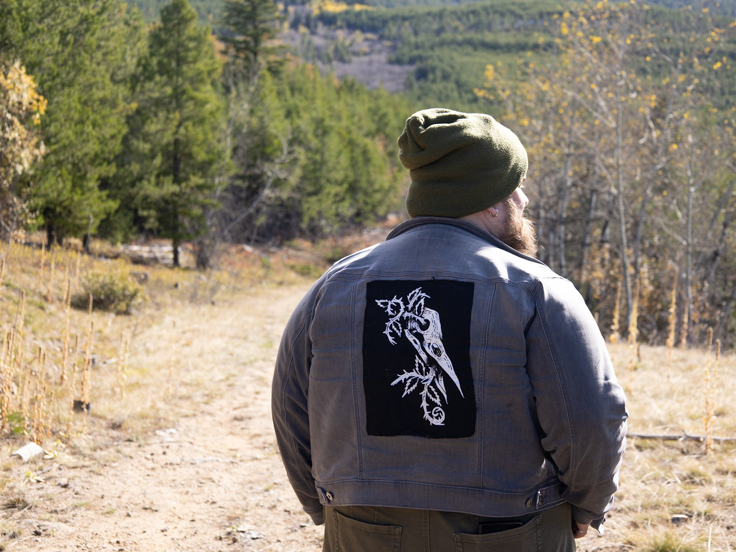 Crow Skull Back Patch