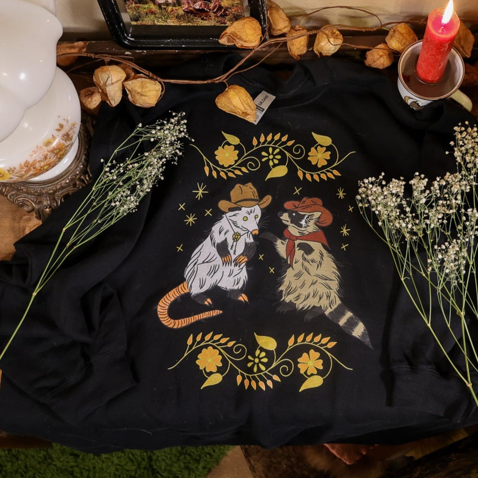 Yee Haw Pals Black DTG Crew Sweatshirt