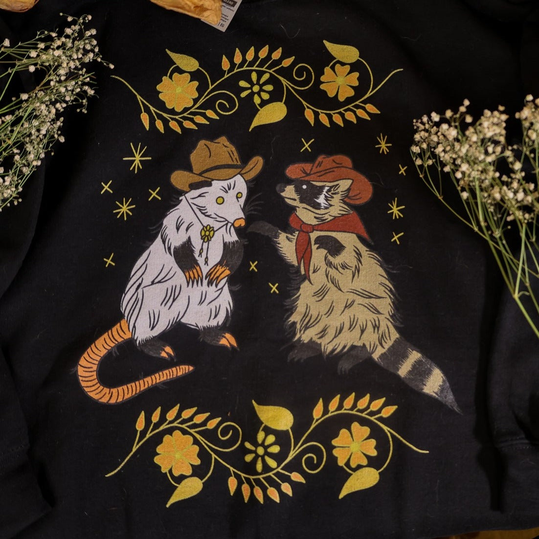 Yee Haw Pals Black DTG Crew Sweatshirt