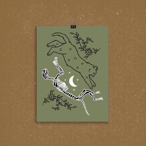 Cat Cycle Matte Print