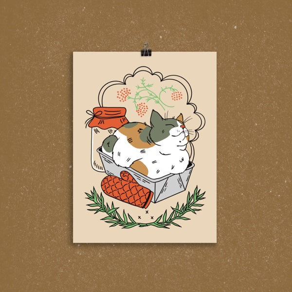 Cat Loaf Matte Print