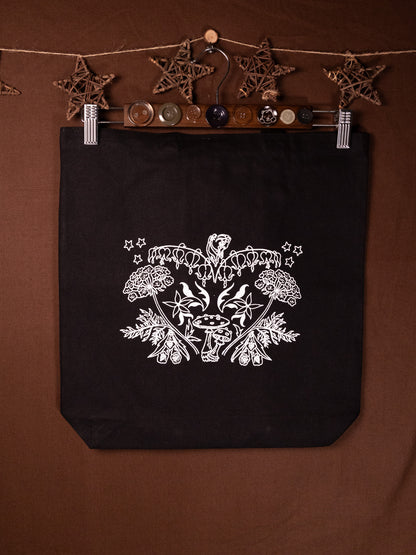 Poison Provisions Canvas Tote in Pitch Black