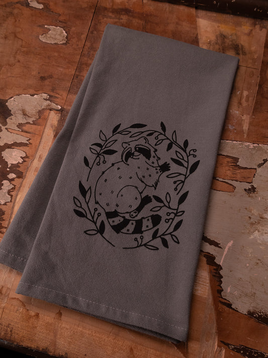 Raccoon Tea Towel