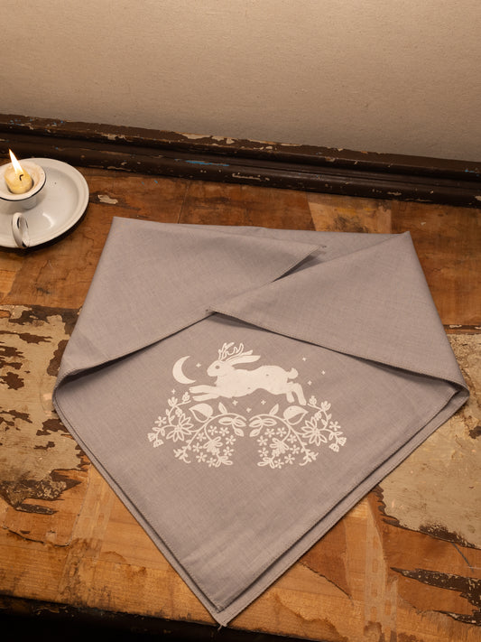 Jackalope Bandana in Cloudy Grey