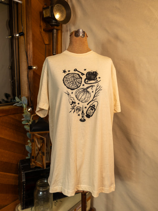 Mabon Memories T-Shirt in Oatmilk Creme