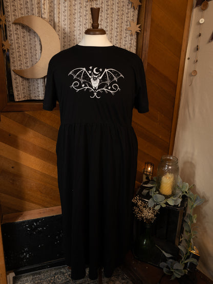 Bat JJV Dress in Pitch Black