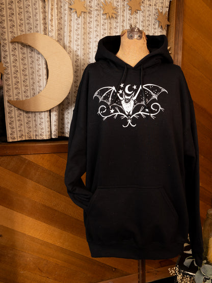 Lil Bat Guy Hoodie in Pitch Black