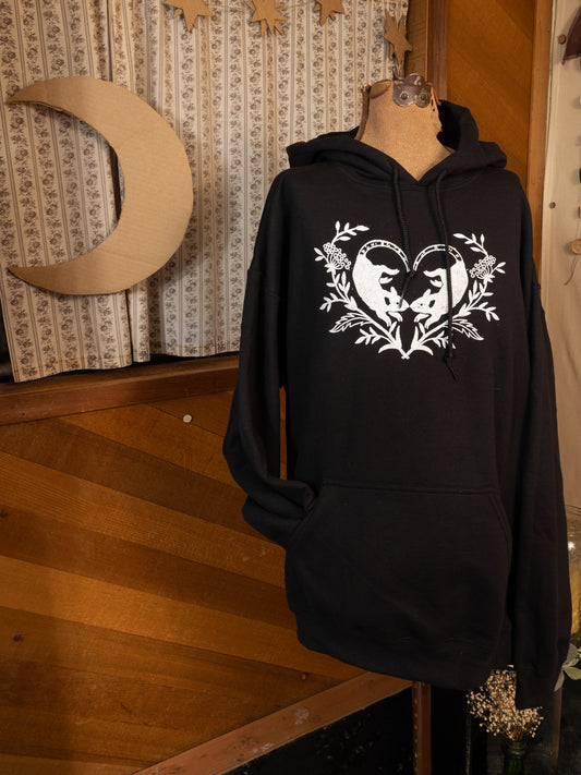 Rat Lovers Hoodie in Pitch Black