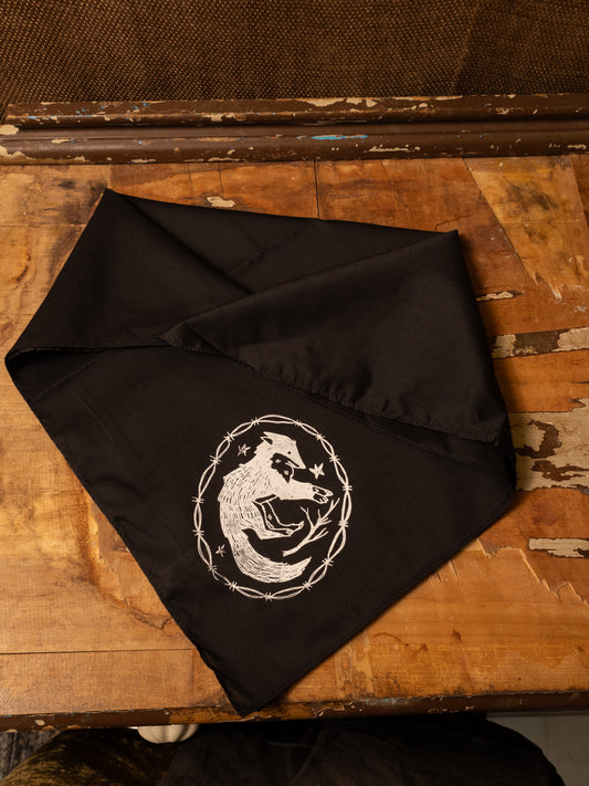 Fox Bandana in Pitch Black