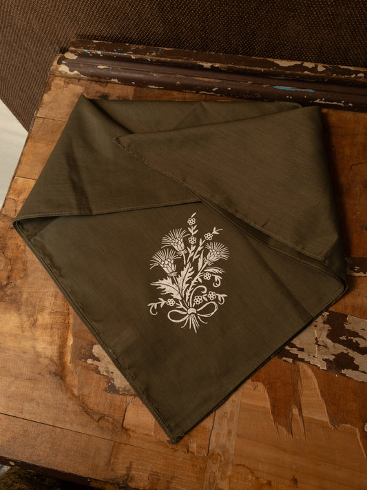 Thistle Bouquet Bandana in Green