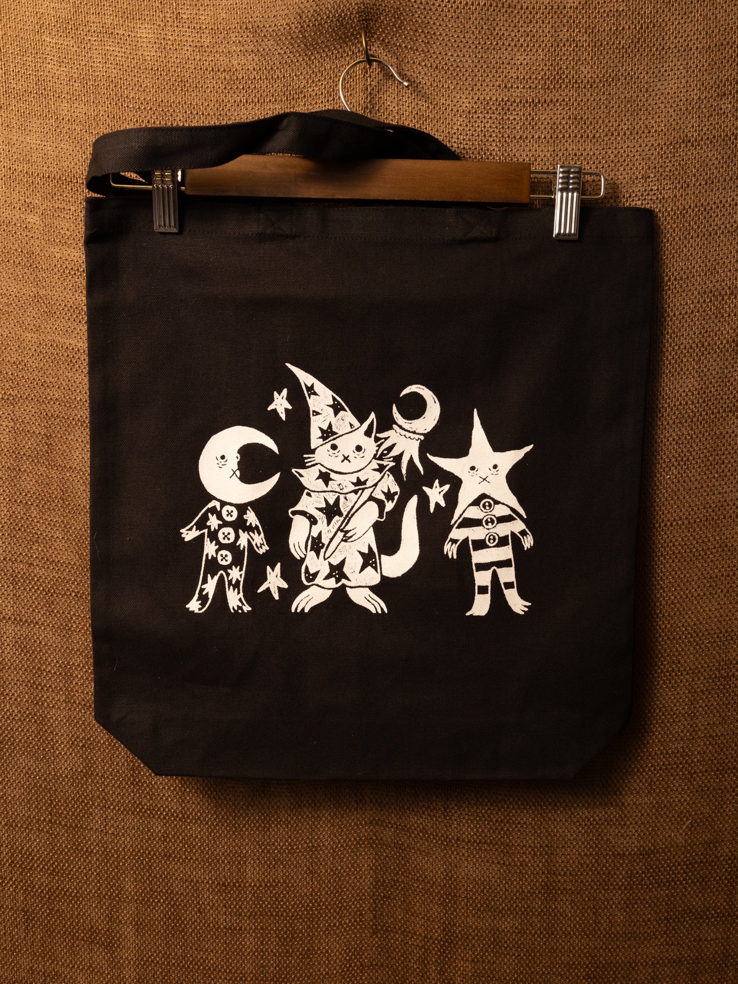 Mr. Sandman Canvas Tote in Pitch Black