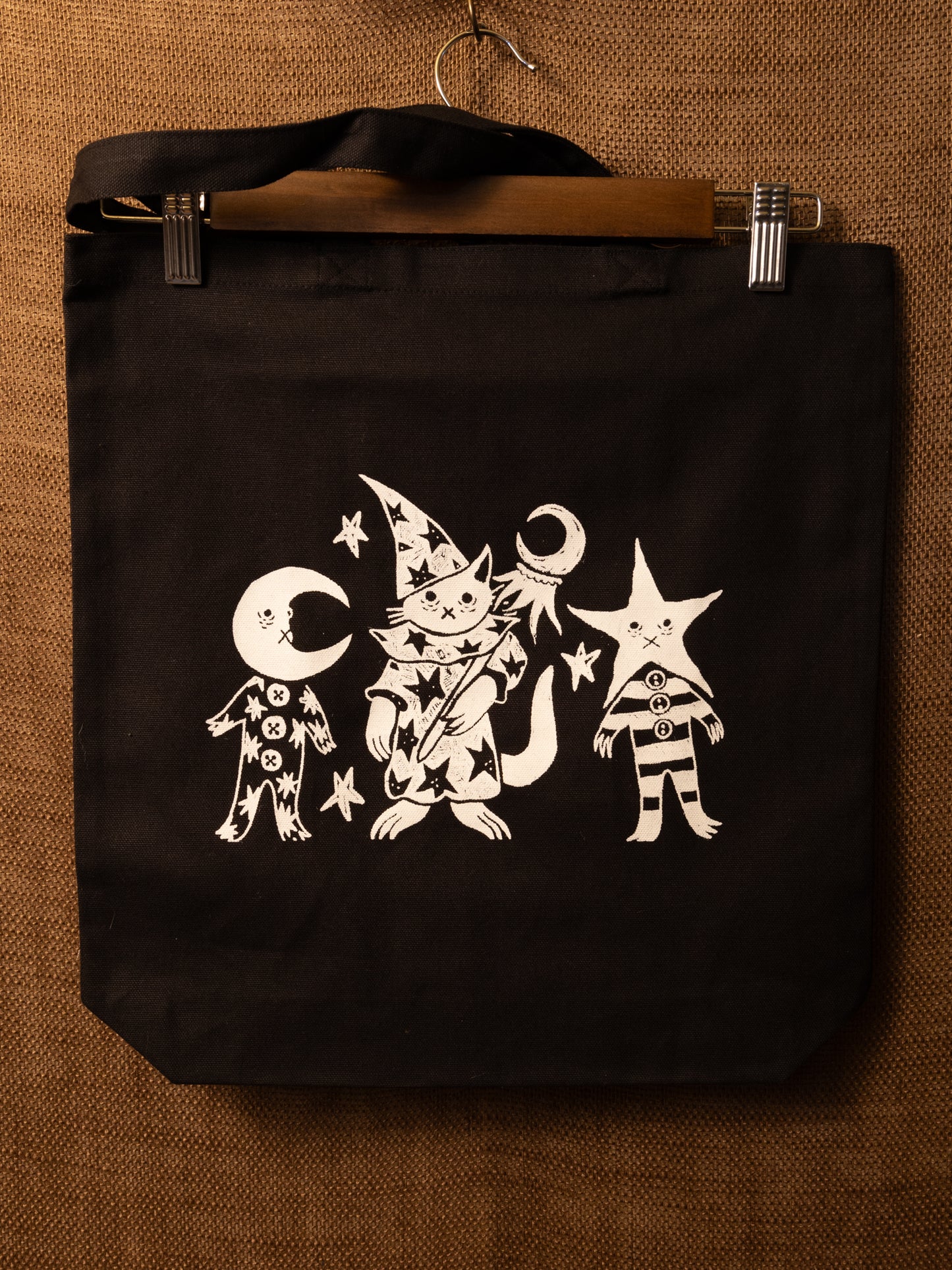 Mr. Sandman Canvas Tote in Pitch Black