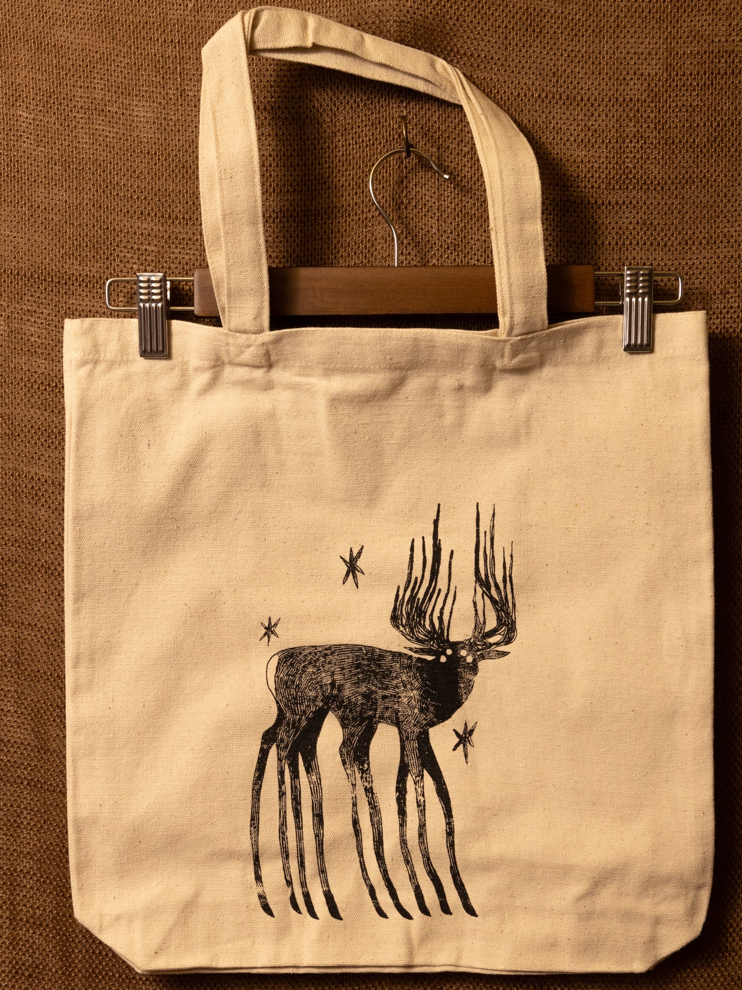 Spectral Deer Canvas Tote in Natural