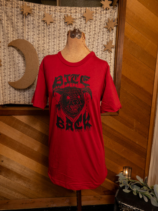 Matapacos Bites Back T-Shirt in Cardinal Red