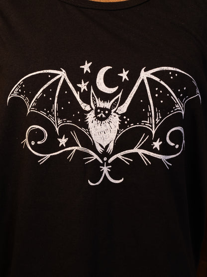 Bat Tank Top in Pitch Black