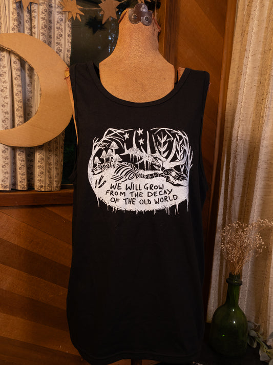 New Growth Tank Top in Pitch Black