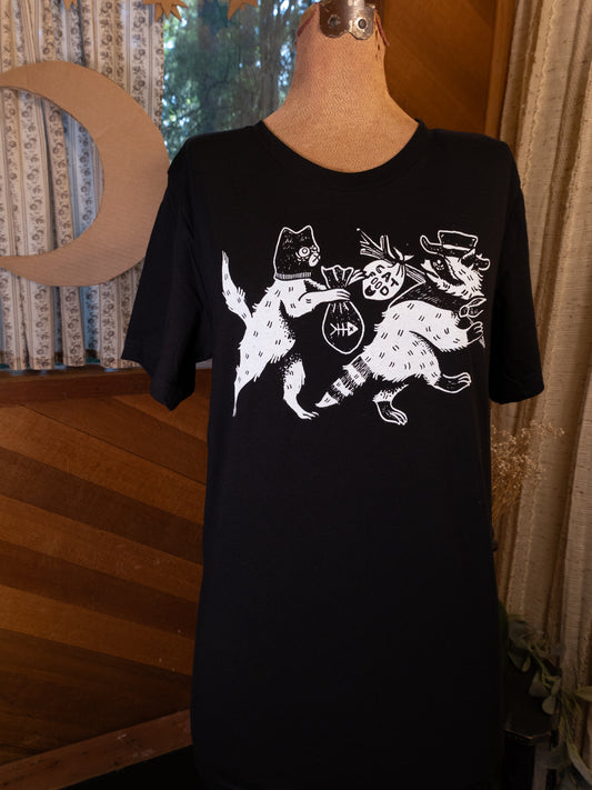 Fuzzy Bandits T-Shirt in Pitch Black