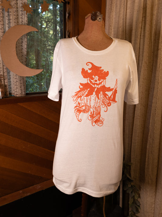 Pumpkin Ghoul T-Shirt in White