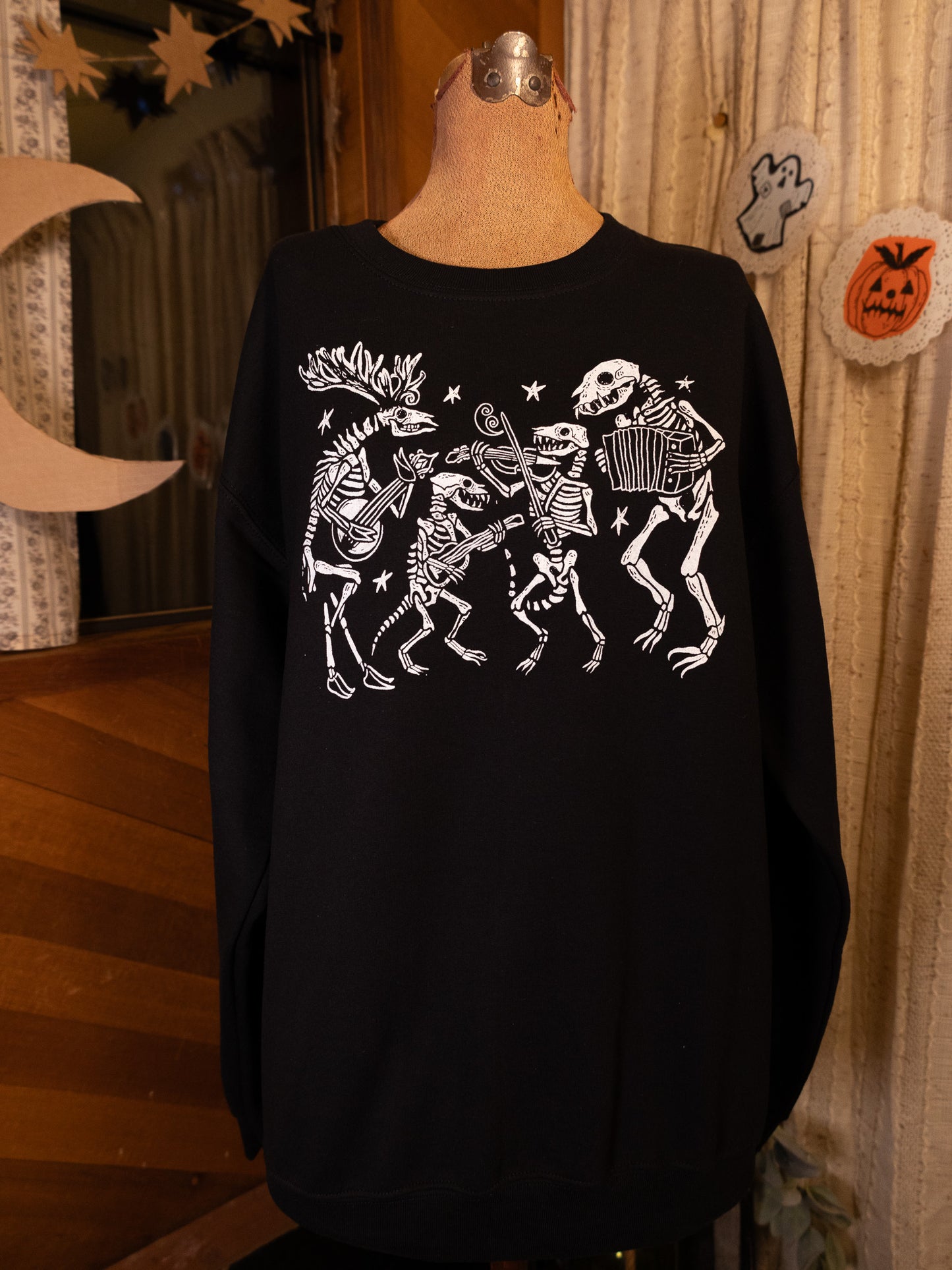 Boney Band Crewneck in Pitch Black