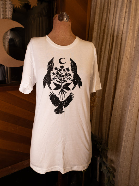Tri Crow T-Shirt in White