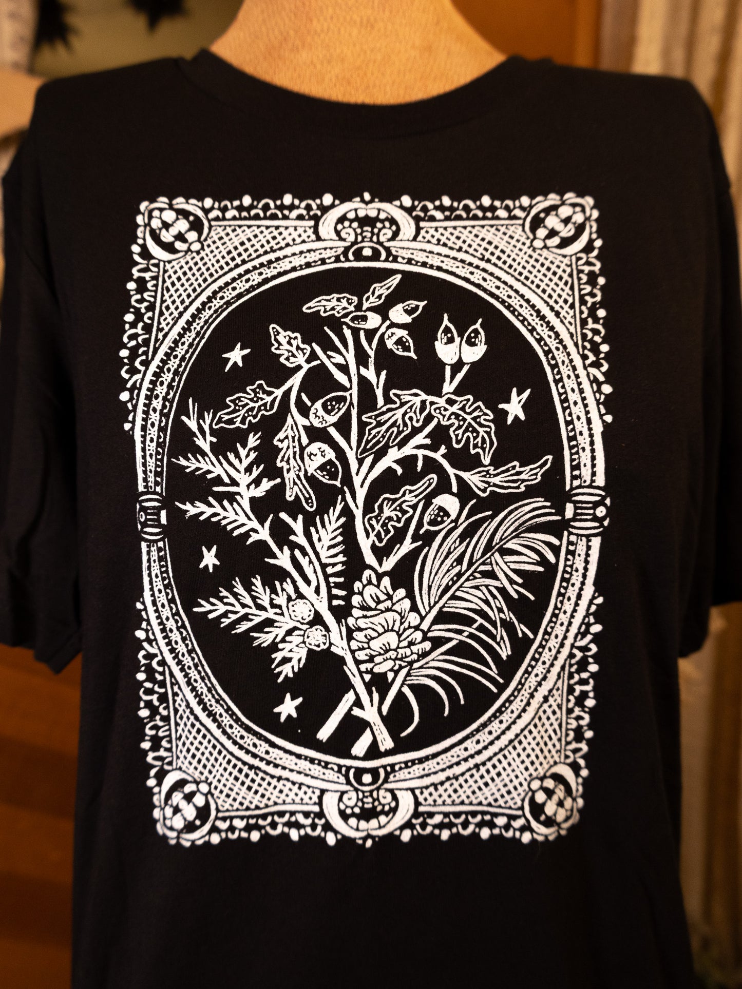 Winter Branches T-Shirt in Pitch Black