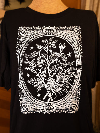 Winter Branches T-Shirt in Pitch Black