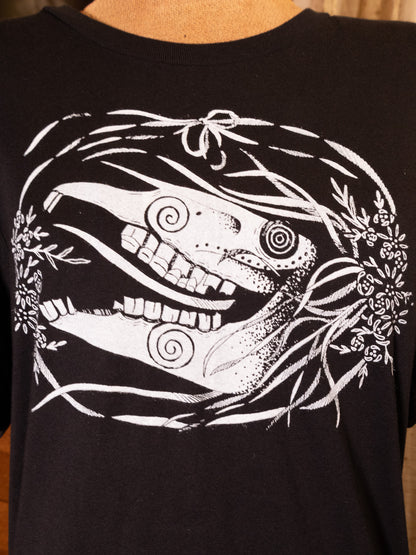 Mari Lwyd T-Shirt in Pitch Black