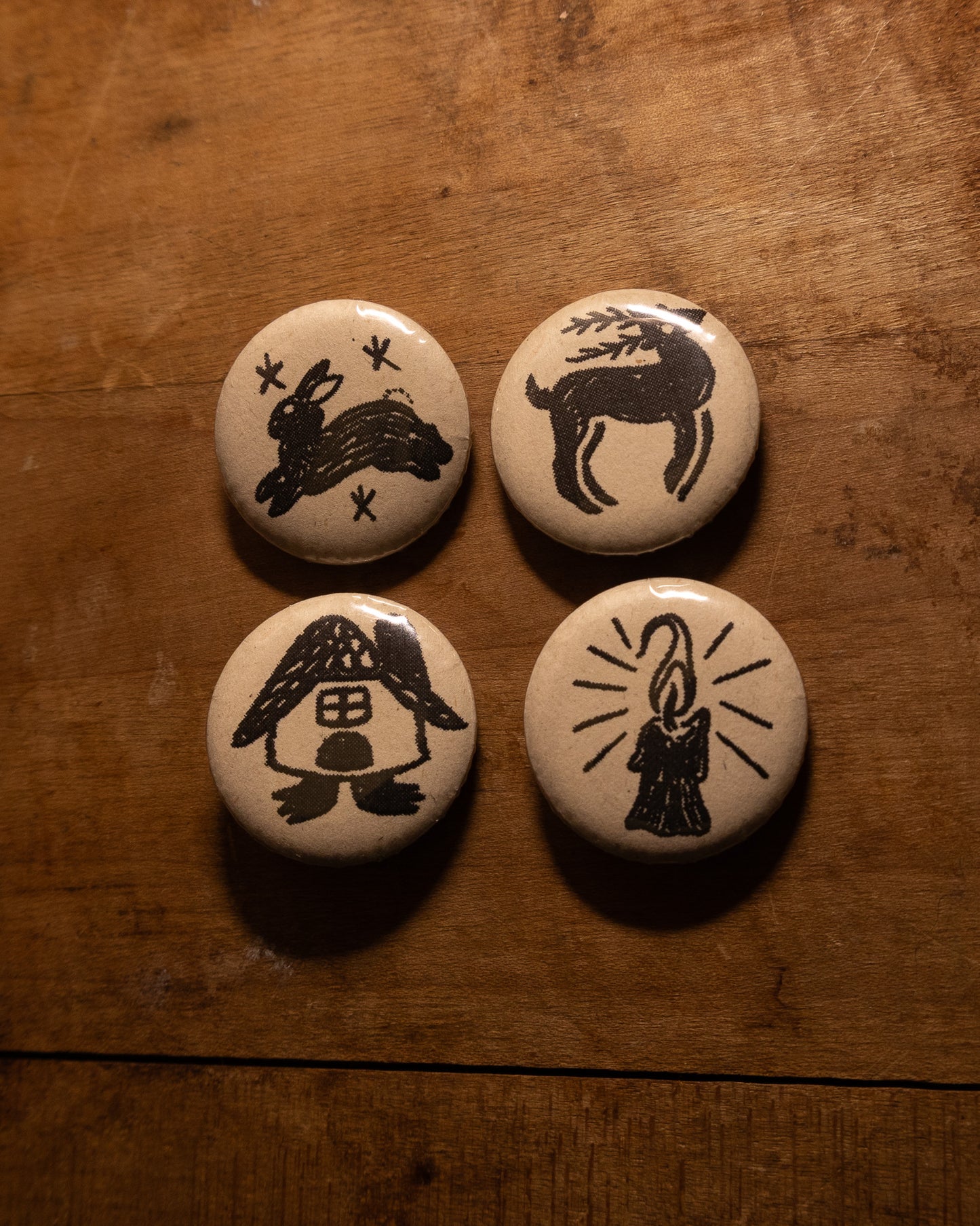 Bunny & Deer Pinback Button Pack