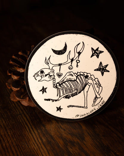 White Jackalope Sticker