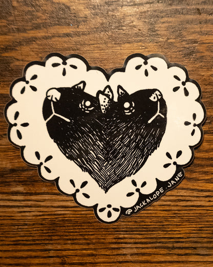 Heart Rats Sticker