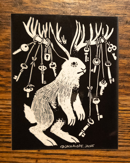 Jackalope Keys Sticker