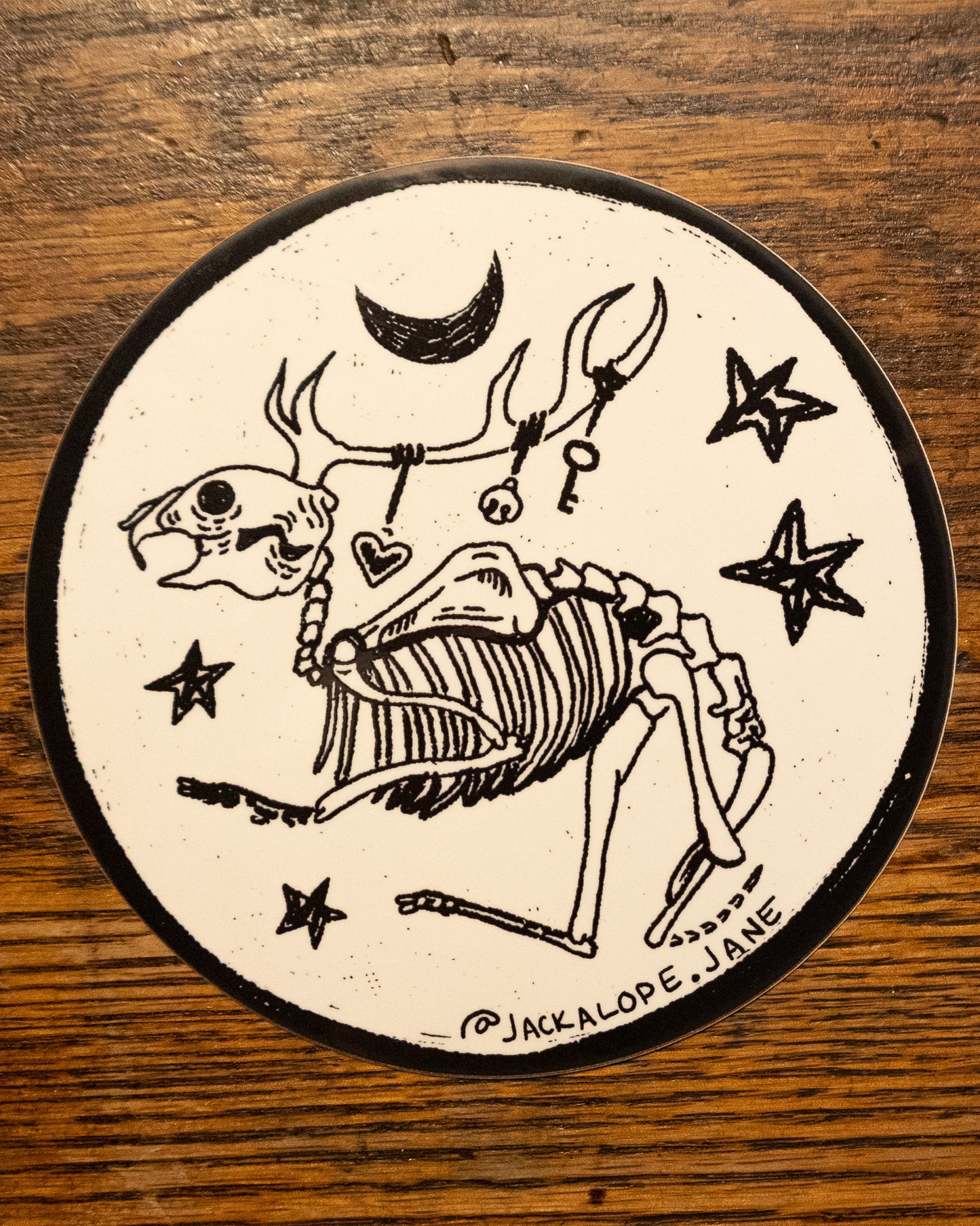 White Jackalope Sticker