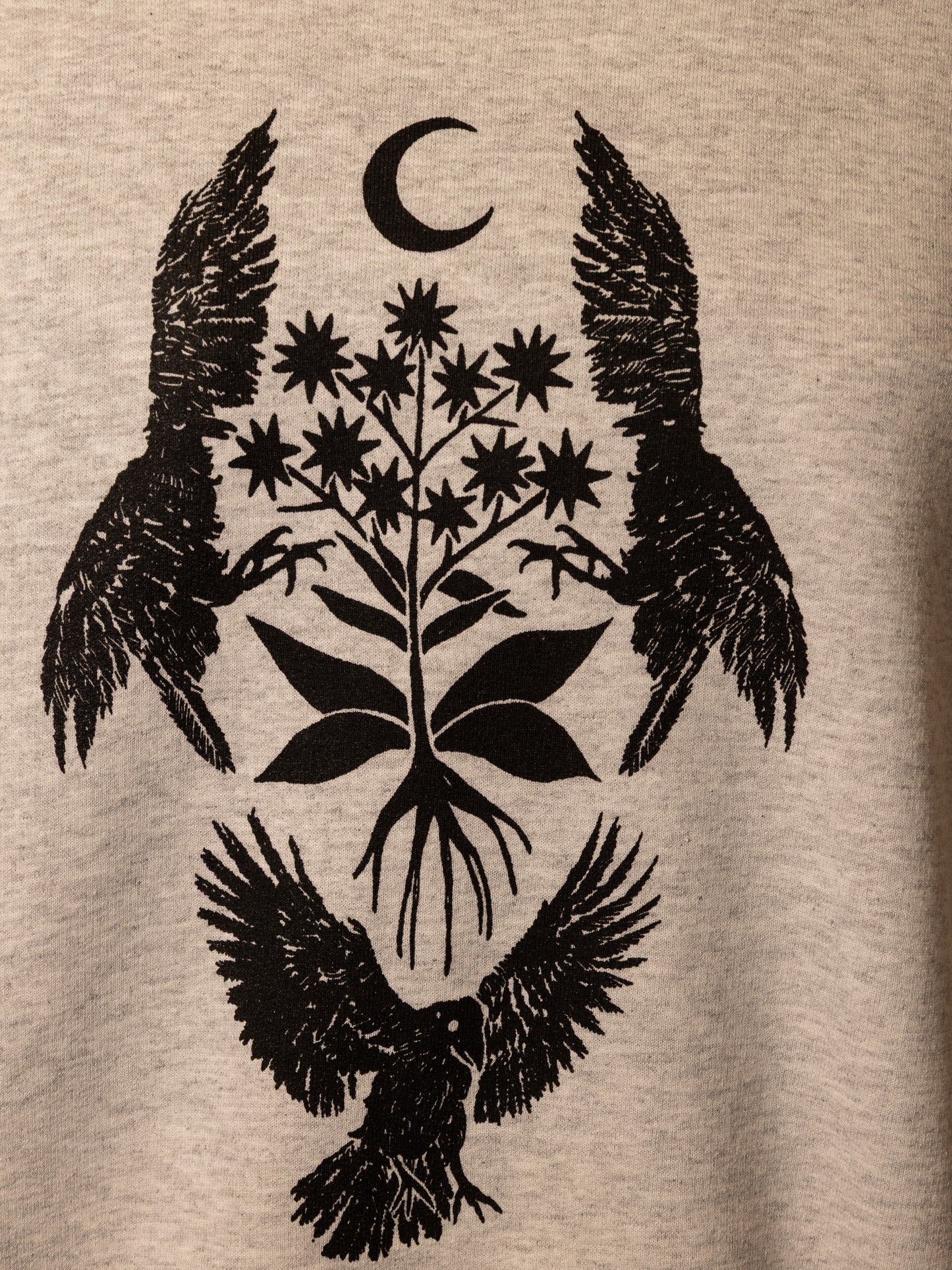Three Crows Crewneck in Grey